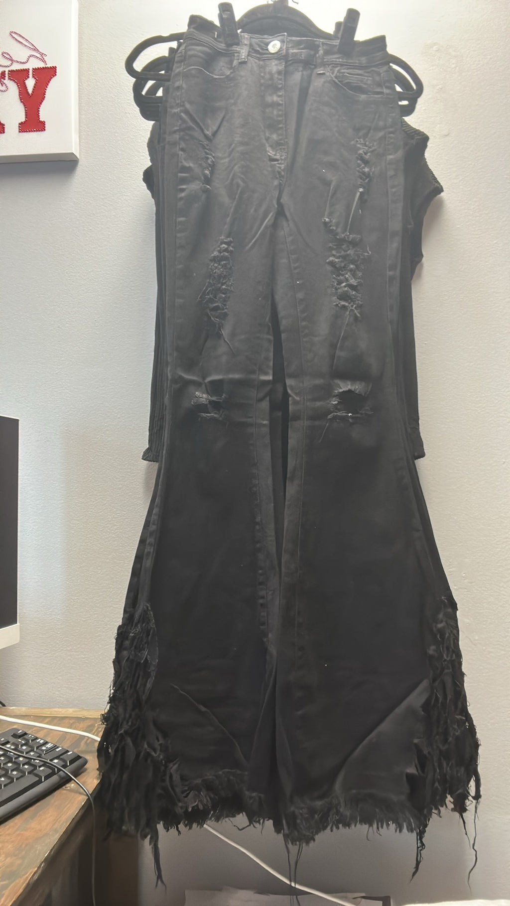 JCJQ black fringe SUPER FREAKING CUTE JEANS !!! 2nd round closes 10/18(2 week TAT)