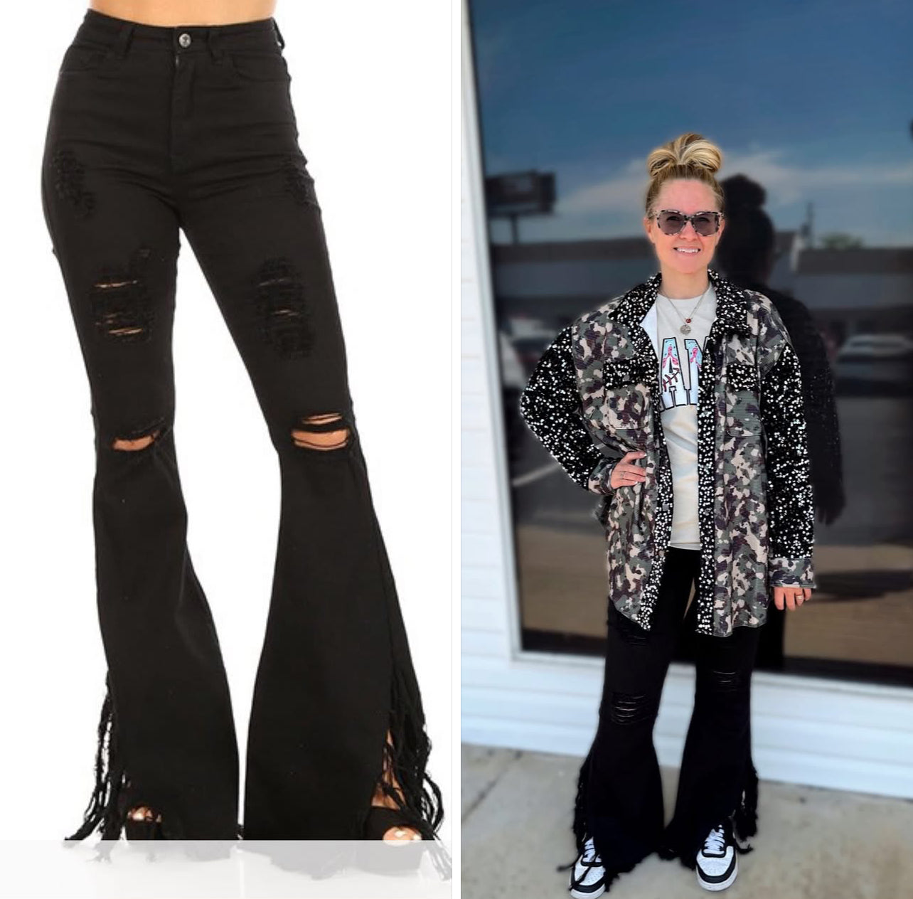 JCJQ black fringe SUPER FREAKING CUTE JEANS !!! 2nd round closes 10/18(2 week TAT)